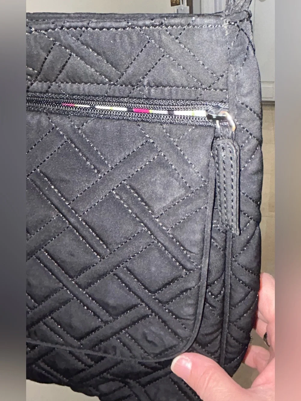 Vera Bradley Carson Crossbody Bag Classic Quilted Microfiber “Lilli Bell” Lining